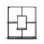 NÁSTĚNNÝ REGÁL, černá, 60/70/18 cm