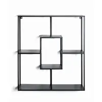 NÁSTĚNNÝ REGÁL, černá, 60/70/18 cm
