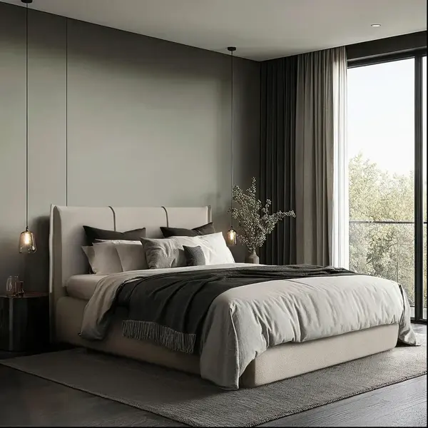 MID.YOU ČALOUNĚNÁ POSTEL, 180/200 cm, přírodní barvy