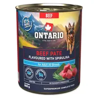 Konzerva Ontario Adult hovězí paté s příchutí spiruliny 800g