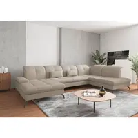 Sit & More SEDACÍ SOUPRAVA, textil, šedohnědá