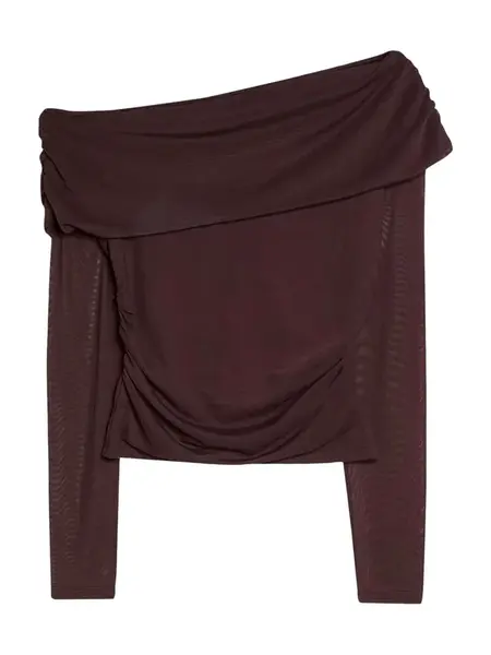 Bershka Tričko  čokoládová