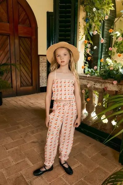 Dětské bavlněné kalhoty Tinycottons CHERRIES PANT