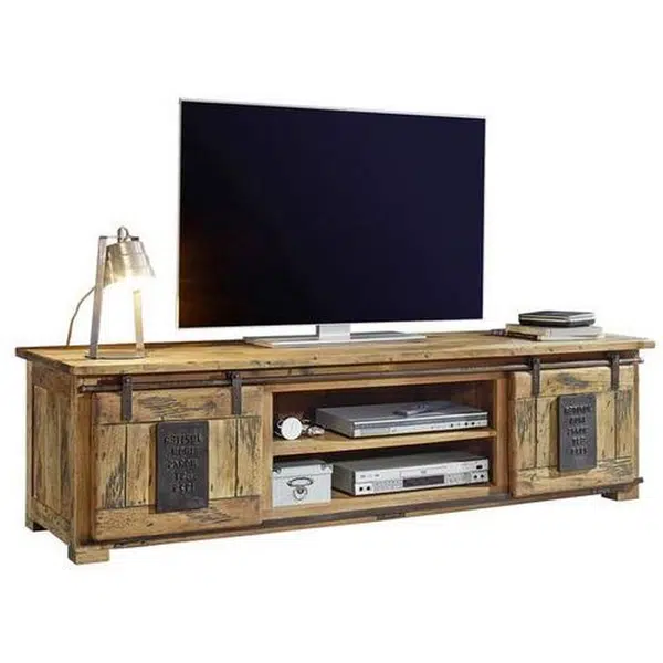 Livetastic KOMODA POD TELEVIZI, mangové dřevo, přírodní barvy, 180/50/55 cm