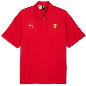 Puma FERRARI CLOUDSPUN POLO Pánské polo triko, červená, velikost