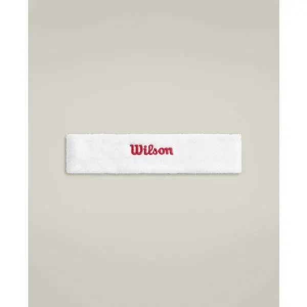 Wilson U TERRY LOGO HEADBAND Sportovní čelenka, bílá, velikost UNI