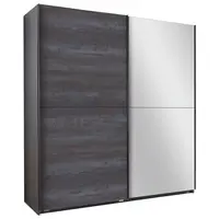 MID.YOU ŠATNÍ SKŘÍŇ SE ZRCADLEM, barvy grafitu, tmavě šedá, 180/198/64 cm