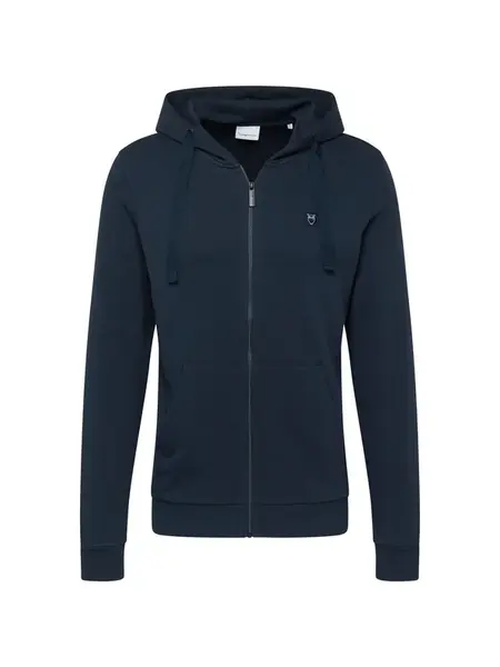 KnowledgeCotton Apparel Tepláková bunda  tmavomodrá