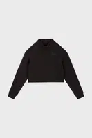 Dětská mikina EA7 Emporio Armani černá barva, hladká, 6DFM14 FJZNZ