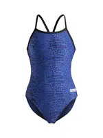 ARENA Jednodielne plavky 'SNAKESKIN'  modrá / námornícka modrá