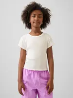 Dětské žebrované tričko GAP pro dívky