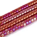AB Color Plated Opaque Glass Beads Strands