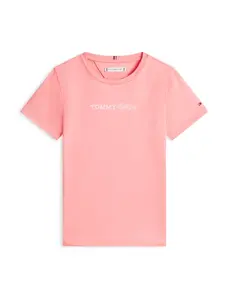 TOMMY HILFIGER Tričko  ružová / biela