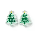 Christmas Decorations Theme Opaque Acrylic Bead with Enamel
