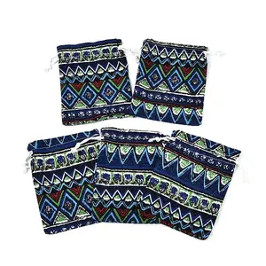 Ethnic Style Burlap Packing Pouches