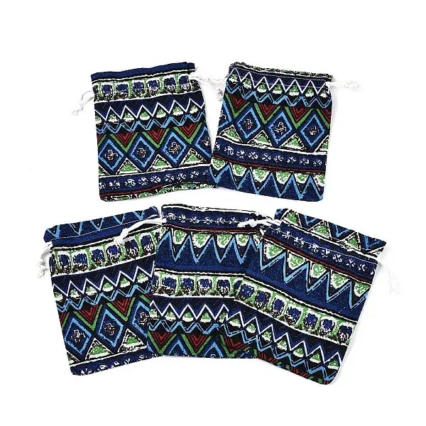 Ethnic Style Burlap Packing Pouches