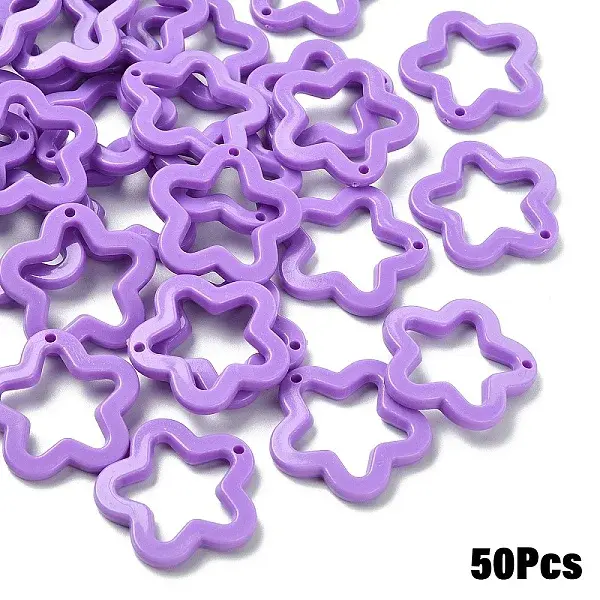 50Pcs Opaque Acrylic Pendants