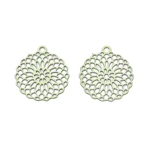 Spray Painted Hollow 430 Stainless Steel Pendants