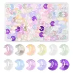 100Pcs 12 Styles Baking Paint Transparent Glass Beads