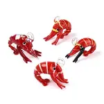 4Pcs Handmade Lampwork Pendants