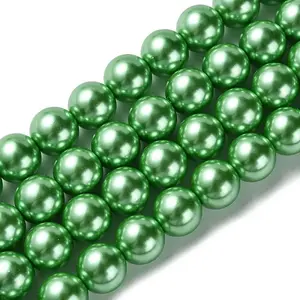 Electroplate Glass Pearl Beads Strands