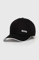 Bavlněná baseballová čepice Boss Green Cap-Bold černá barva, s potiskem, 50519219