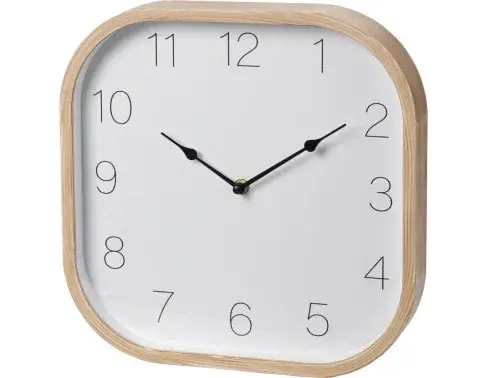 Nástenné hodiny 30x30 cm, drevený vzhľad%
