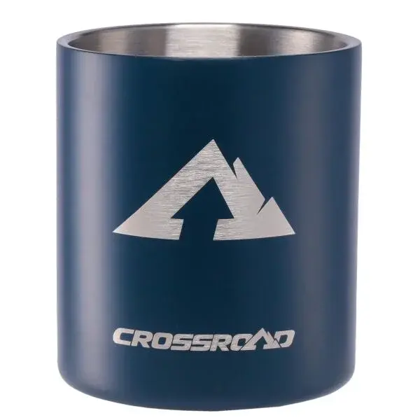 Crossroad CARABINER MUG 350 Termohrnek z nerezové oceli, tmavě modrá, velikost 350 ML