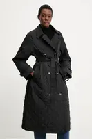 Kabát Answear.LAB dámský, černá barva, přechodný