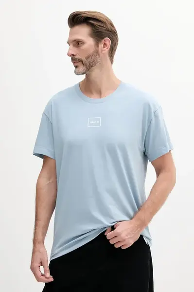 Tričko HUGO Laze T-Shirt modrá barva, s potiskem, 50525236