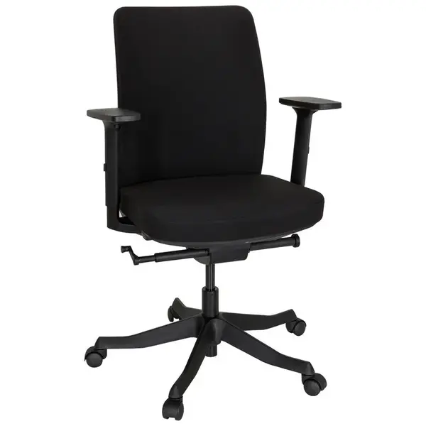 MID.YOU OTOČNÁ ŽIDLE, plochá tkanina, černá