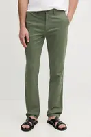 Kalhoty Tommy Hilfiger pánské, zelená barva, ve střihu chinos, MW0MW37873