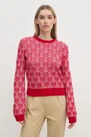 Svetr z vlněné směsi United Colors of Benetton dámský, červená barva, 1435E10BO