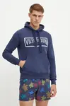 Bavlněná mikina Vilebrequin MARTIN pánská, tmavomodrá barva, s kapucí, s aplikací, MRIH2P88