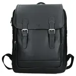 Pánsky kožený batoh Hexagona Taurus - čierna