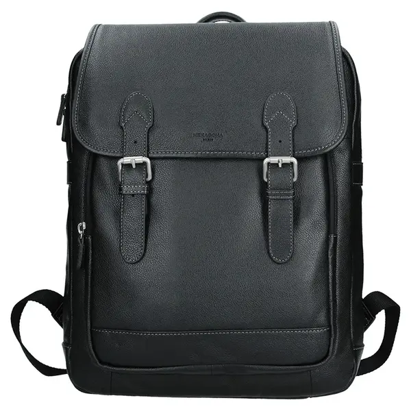 Pánsky kožený batoh Hexagona Taurus - čierna