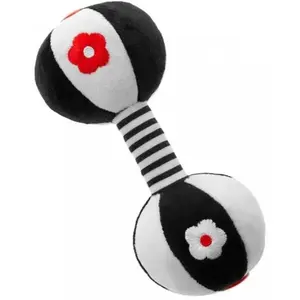 AKUKU ČINKA Detská senzorická hračka s hrkálkou, biela, veľkosť