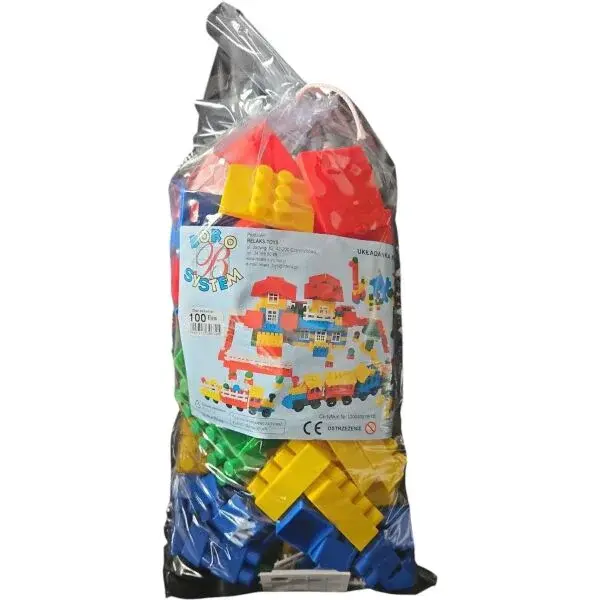 RELAKS-TOYS BOBO 100 KS Dětské kostky, mix, velikost