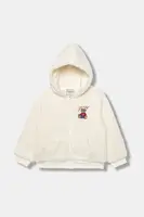 Dětská mikina Guess béžová barva, s kapucí, hladká, H5BT01 WGSO0