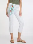Bílé dámské skinny fit džíny s šátkem Guess 1981 Capri