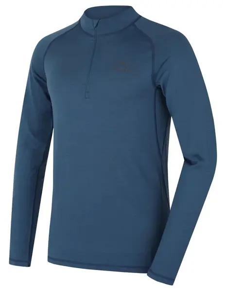 Husky  Merow zips M blue, XXL Merino termoprádlo tričko