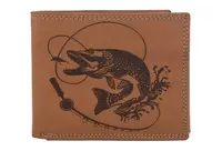 Mercucio peněženka natural vzor 7 štika s udicí