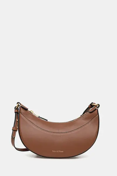 Kožená kabelka Pedro del Hierro hnědá barva, 1112594