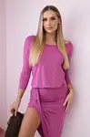 Asymmetrical dress, 3/4 sleeve pink