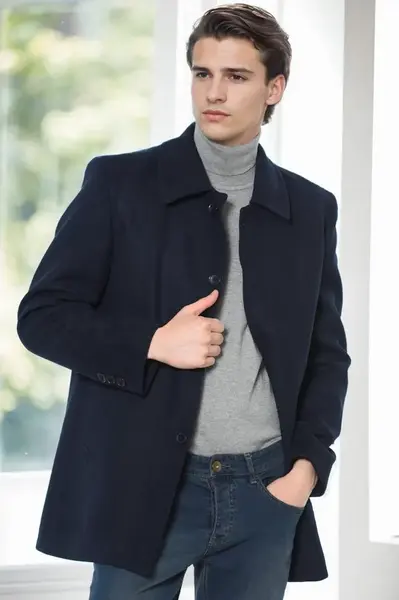 PLT9206 DEWBERRY MEN'S COAT-NAVY BLUE
