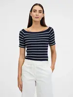 Dark blue women's T-shirt with three-quarter sleeves ORSAY - Women's