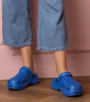 Gemre Modré uzavreté šľapky na platforme Kameris