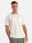 Ombre Men's LOOSE FIT pocket t-shirt - white