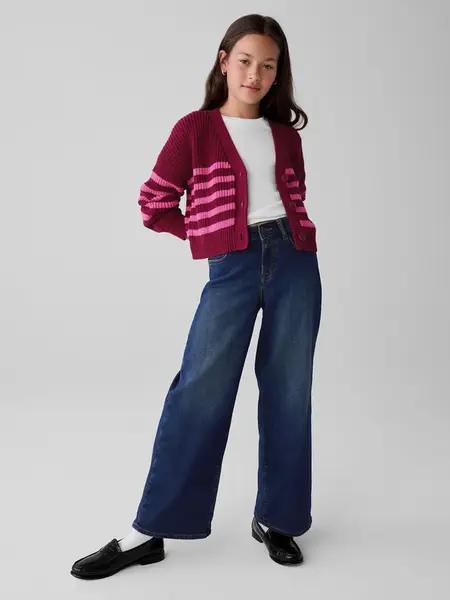 GAP Children's wide jeans wide High Rise - Girls