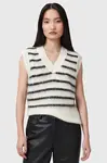 Vlněná vesta AllSaints RIGA bílá barva, W002KC